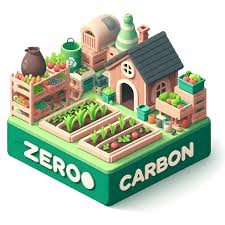 A 3d Flat Icon Of Zero Carbon Concepta