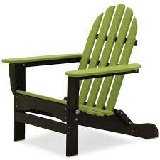 Lime Plastic Folding Adirondack Chair