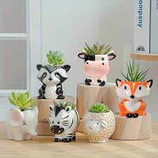 1 Set Ceramic Cartoon Flower Pot