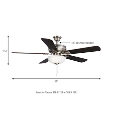 Indoor Led Brushed Nickel Ceiling Fan