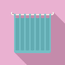 Shower Curtain Vector Art Png Cute