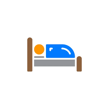Single Bed Icon Vector Filled Flat Sign