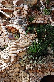 Gaudi Design Mosaic Wall In Spain