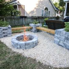 Our Hardscape Benches Fire Pit With