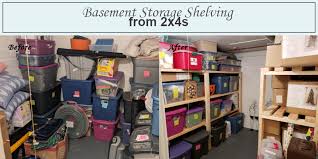 Easy Basement Storage Shelving From
