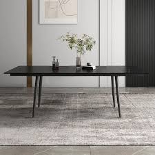 Black Stone Extendable Dining Table
