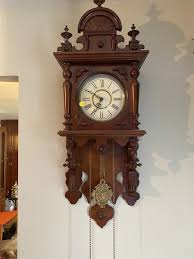 Rare Antique German 8 Day Wall Clock