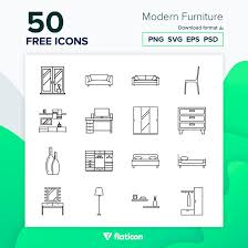 Modern Furniture Icon Pack 50 Svg Icons