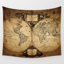 World Map 1752 Wall Tapestry By Map