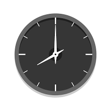 Modern Black Clock Icon Single Isolated