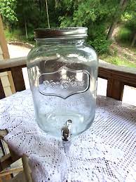 2 Gallon Tall Glass Jar Drink Dispenser