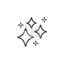 Sparkles Stars Line Icon Linear Style