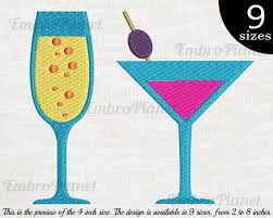 Cocktail And Champagne Glasses Designs