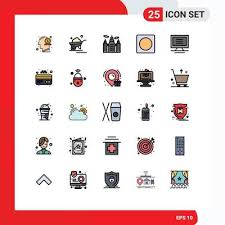 Set Of 25 Modern Ui Icons Symbols Signs