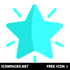 Free Light Blue Shining Star Svg Png