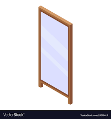 Room Mirror Icon Isometric Style