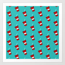 Soda Pattern Icon Prints Drinks