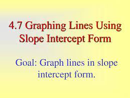 Ppt 4 7 Graphing Lines Using Slope