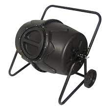 Black Rotating Outdoor Compost Bin With