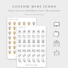 Custom Mini Icons Stickers Sheet