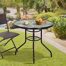 Round Garden Patio Table Outdoor Dining