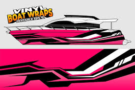 Graphic Boat Vinyl Wrap Sticker Design