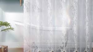 Lace Shower Curtain With Attached