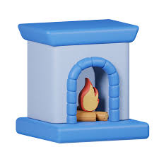 Fireplaces 3d Icon In Png Obj