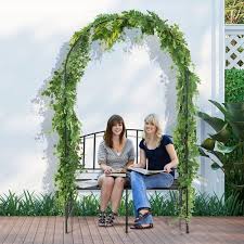 Metal Garden Arch With 2 Person Bench