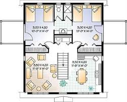 Garage Home Plan 2 Bedrms 1 5 Baths