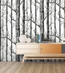 Birch Tree L And Stick Wallpaper
