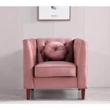 Souheil 37 In Pinkwide Velvet Armchair Set Of 1