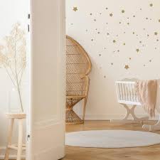 Gold Glitter Star Wall Stickers Chunky