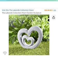 Heart Cement Garden Decor For In