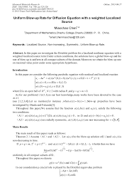 Diffusion Equation