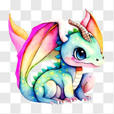 Cute And Colorful Dragon Image