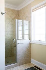 Shower Door And Half Glass Wall