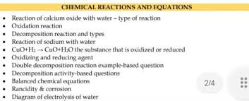 Equations Reaction Of Calcium Oxide