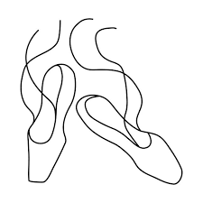 Ballet Pointe Shoes Icon Outline Style