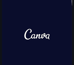 Canva App Icon Dark Blue Art Deco