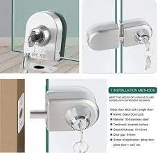 Abs Glass Door Lock With 5 Keys Only