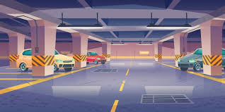 Underground Car Parking Garage With