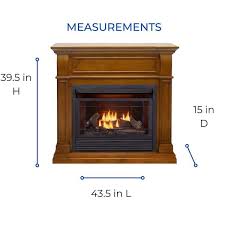 Duluth Forge Dual Fuel Ventless Gas Fireplace 26 000 Btu T Stat Control Apple Spice Finish