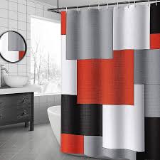 Shower Curtain Red Bathroom Accessories