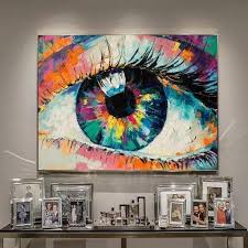 Oversize Frame Wall Art Eye Painting