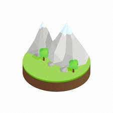 Isometric Mountain Nature Outdoor