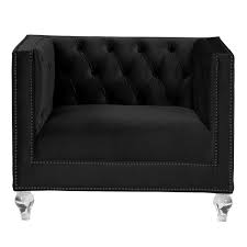 Acme Furniture Heibero Black Velvet Arm