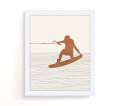 Boho Wakeboarder Print Wakeboarder Wall