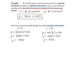 Real Life Linear Equations