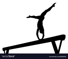 balance beam girl gymnast royalty free